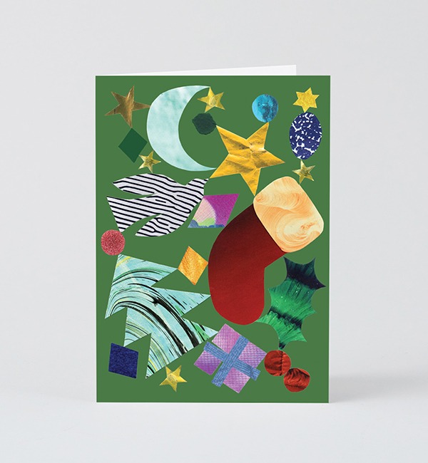 [WRAP]Card - Abstract Christmas Embossed Christmas