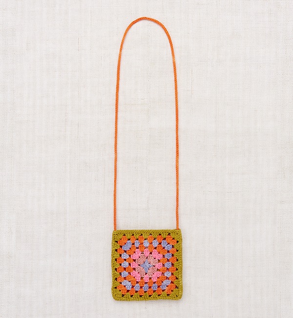 [MISHA &amp; PUFF]Crochet Big Square Bag - Pistachio